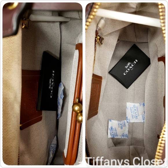 Coach 💋 1941 Rogue 30 31 Border Rivet Tea Rose - Picture 4 of 10